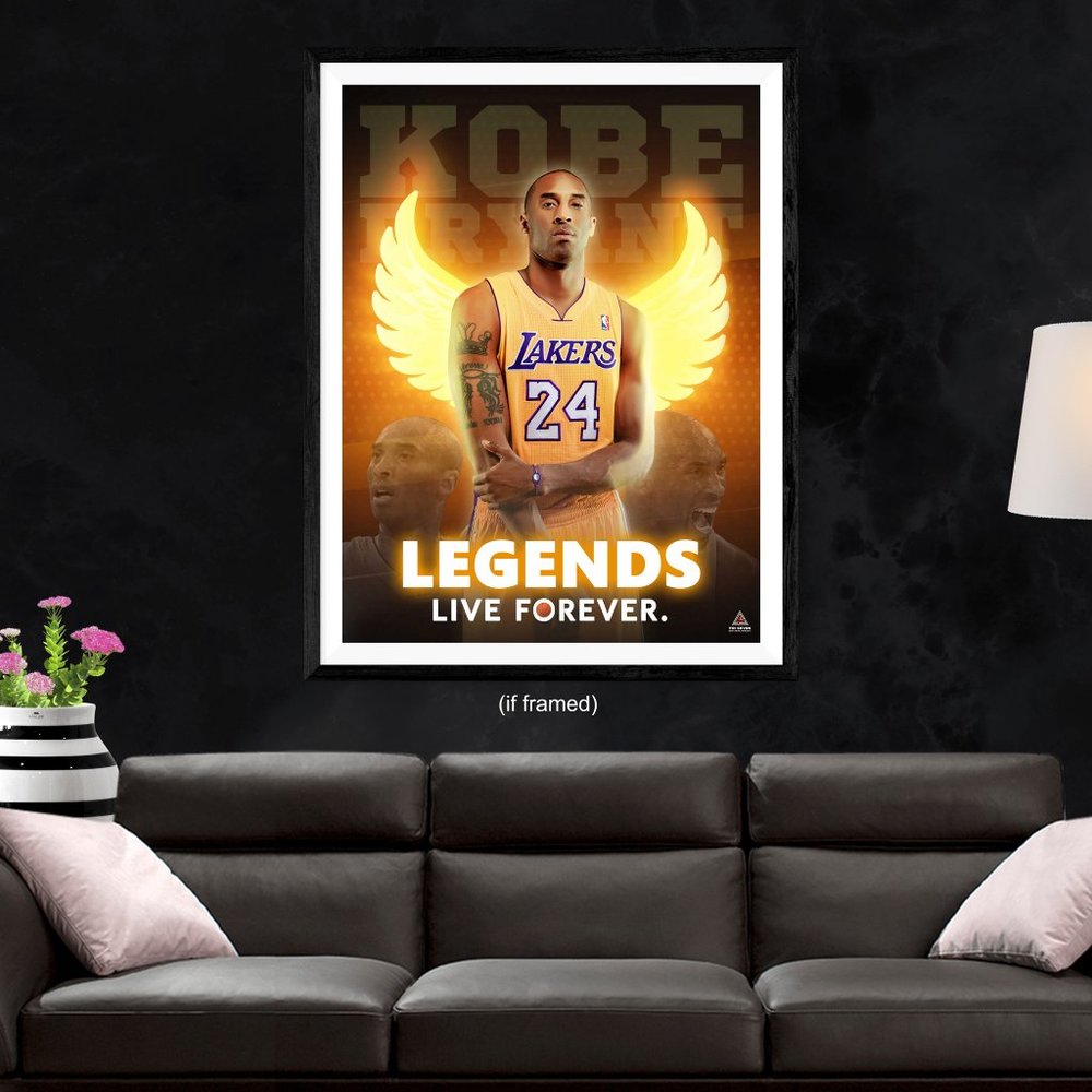 Kobe Bryant Poster Legends Live Forever (18x24)